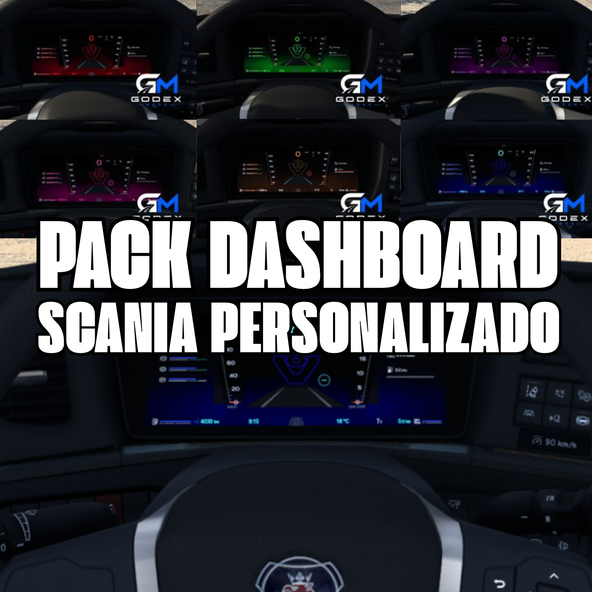Scania Neon Dashboard Pack - ETS2 / ATS